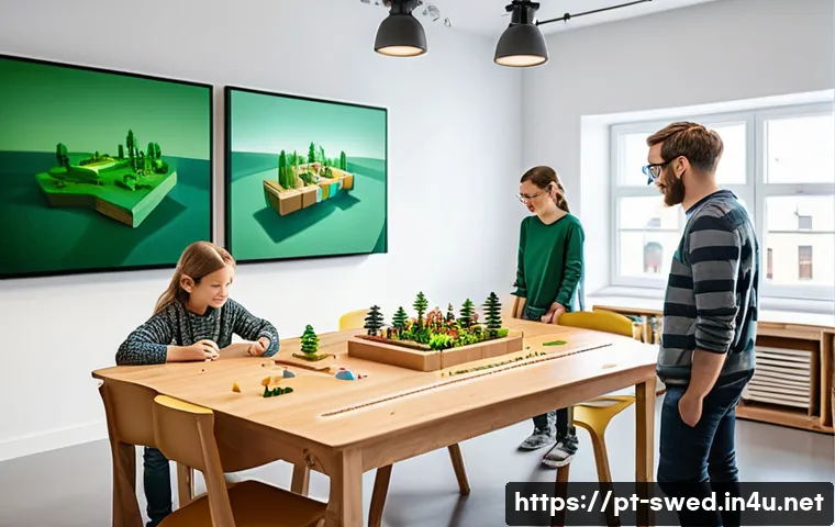 스웨덴의 게임 산업 - **Prompt 1: "Creative Game Design Workshop in a Swedish Studio"**
A bright, clean, and modern Sw...