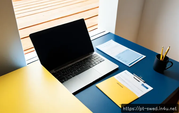 스웨덴 시민권 신청 방법 - Photorealistic Portuguese-speaking adult in a bright Lisbon home office, carefully organizing passpo...
